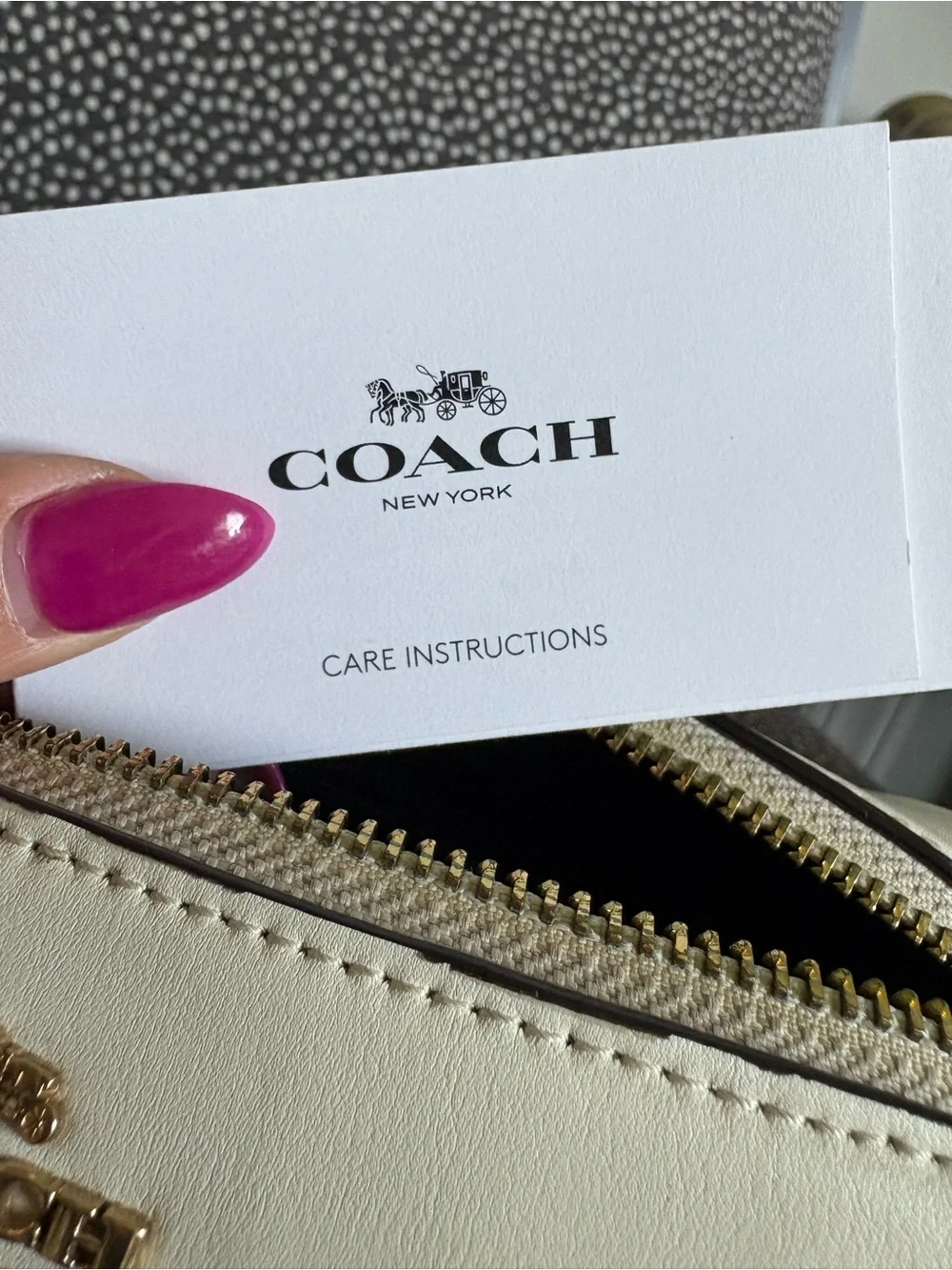 Coach White and Black Chevron Dome Satchel